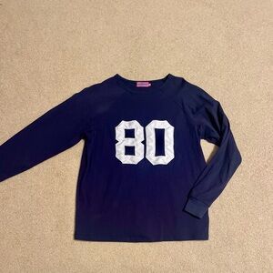 Edikted Women's Navy Long Sleeve Tee with 80 Print